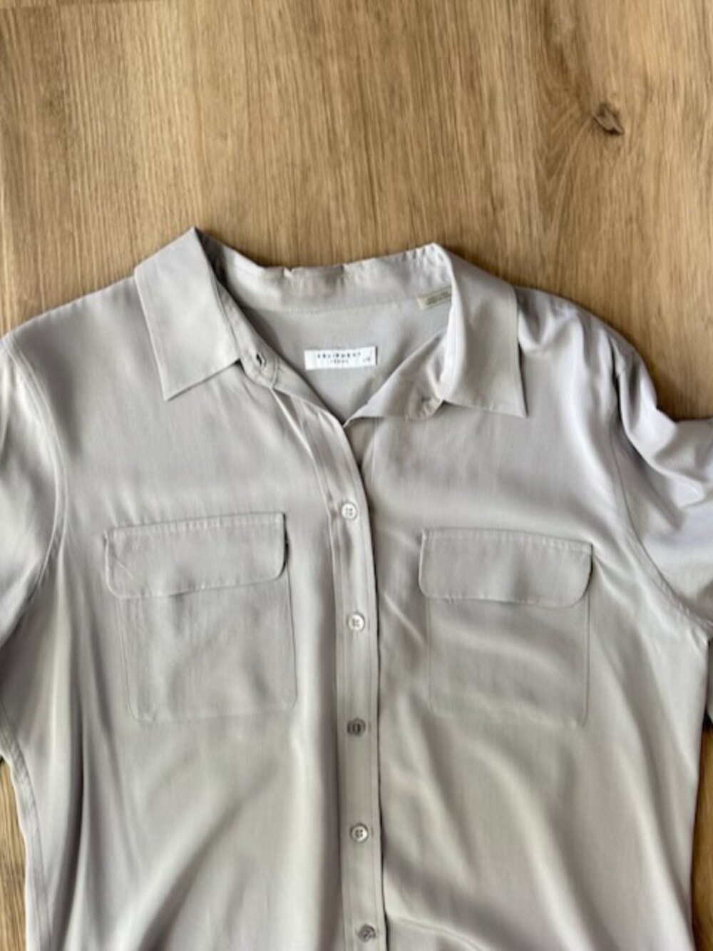 Equipment Femme Silk Signature Shirt Gray L - Picture 3 of 9